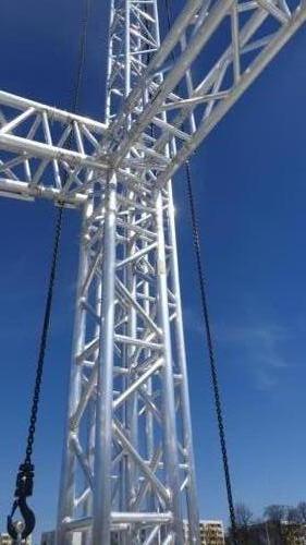 Projekt, realizacja i montaż- całoroczna estrada z zadaszeniem, Radzionków 2020.